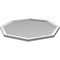 Ekena Millwork Octagonal Surface Mount PVC Gable Vent w/ 2"W x 1-1/2"P Brickmould Frame, 42"W x 42"H GVPOC42X4202SN - alternate 5